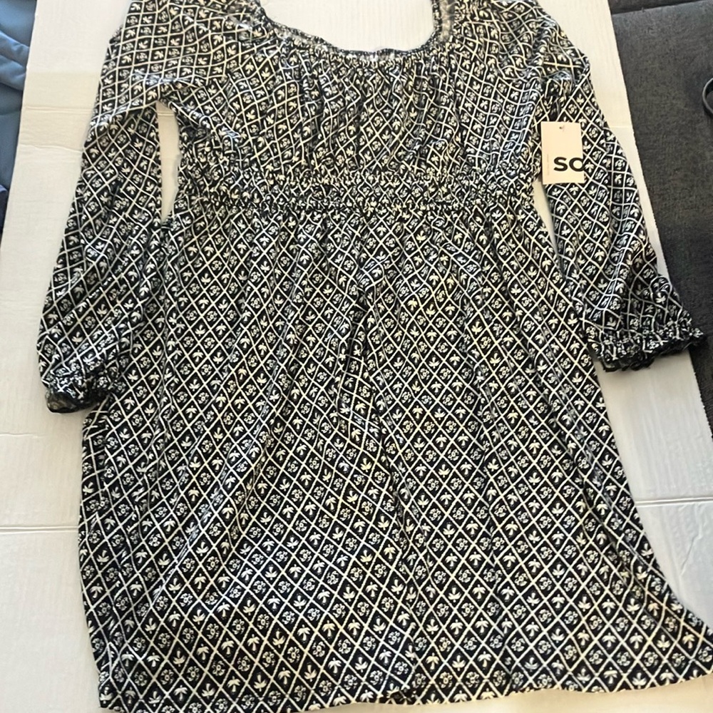 Black and white stretch dress, new with tag